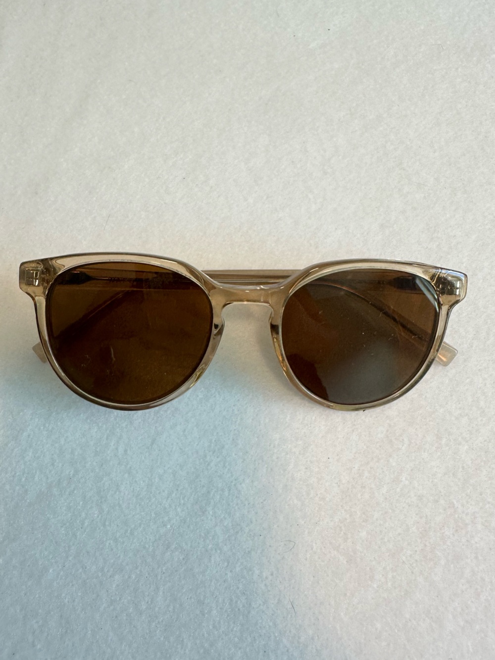 Warby Parker Wright Sunglasses Nutmeg Crystal Brown Lens Medium 51-19-140